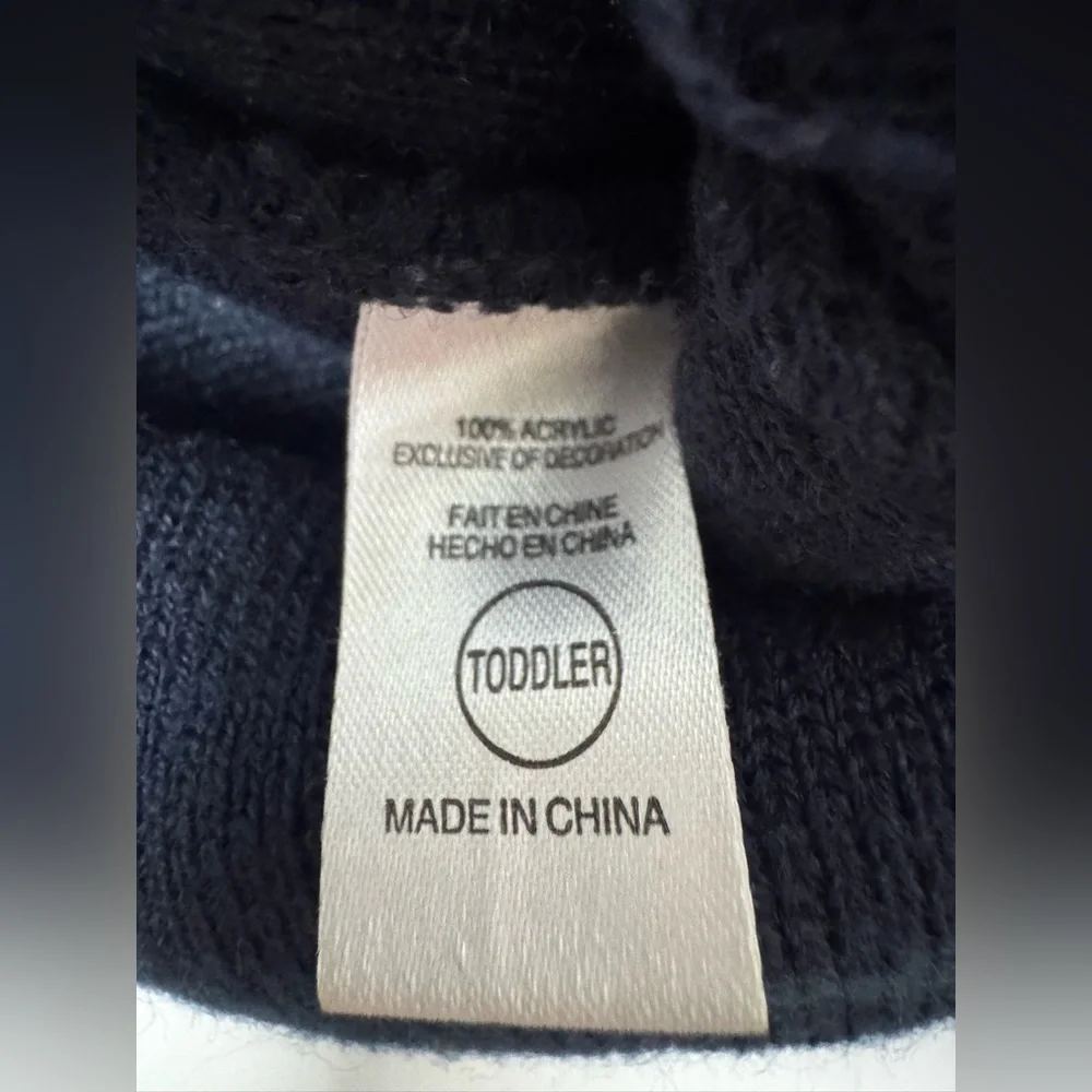 Nike toddler navy blue knit winter beanie hat